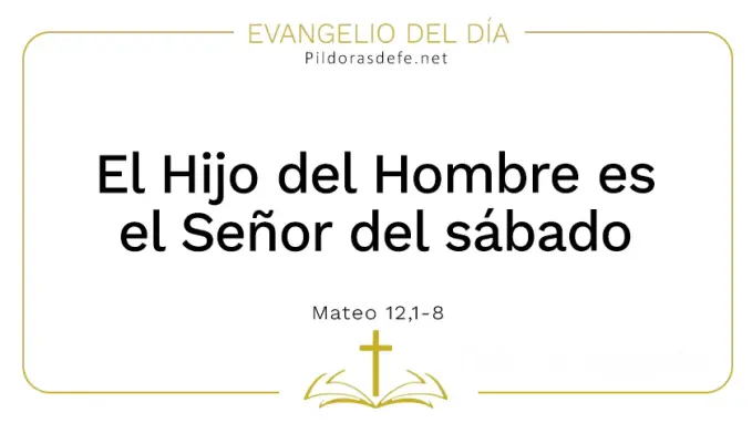 Evangelio del dia Soy Hijo del hombre Senor del sabado Mateo    Cita Biblica   