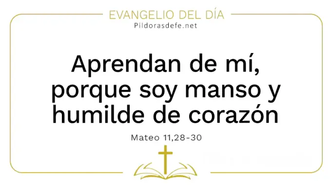 Evangelio del dia Soy mando humlde corazon Mateo    Cita Biblica   