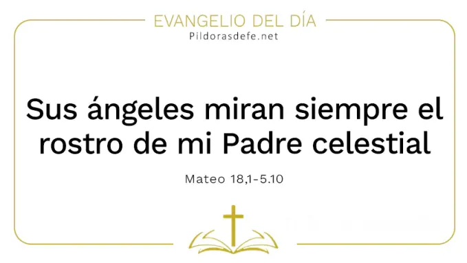 Evangelio del dia Sus angeles miran siempre rostro del Padre Mateo     Cita Biblica   