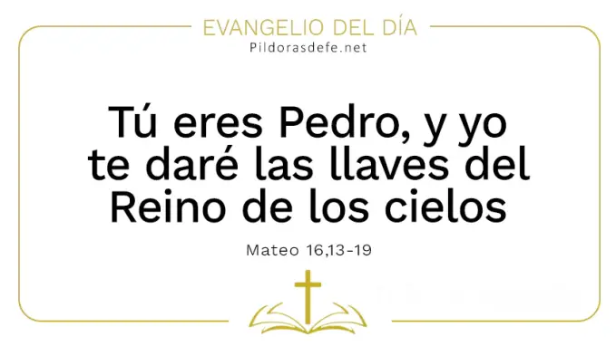 Evangelio del dia Tu eres Pedro Mateo    Cita Biblica   