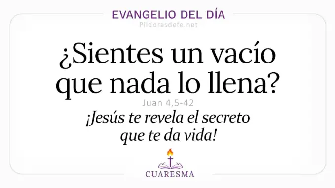 Evangelio del dia domingo Juan    El agua que yo dare sera vida nueva  Mar 