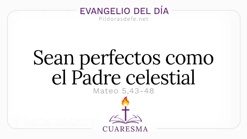 Evangelio del dia sabado Mateo Sean perfectos como el Padre feb webp