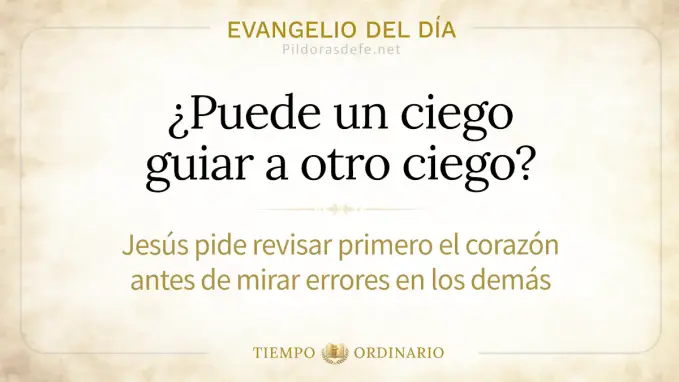 Evangelio del dia viernes Lucas    ciego guiando otro ciego 