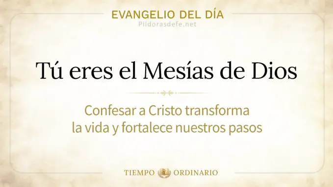 Evangelio del dia viernes Lucas    Tu eres el Mesias de Dios 
