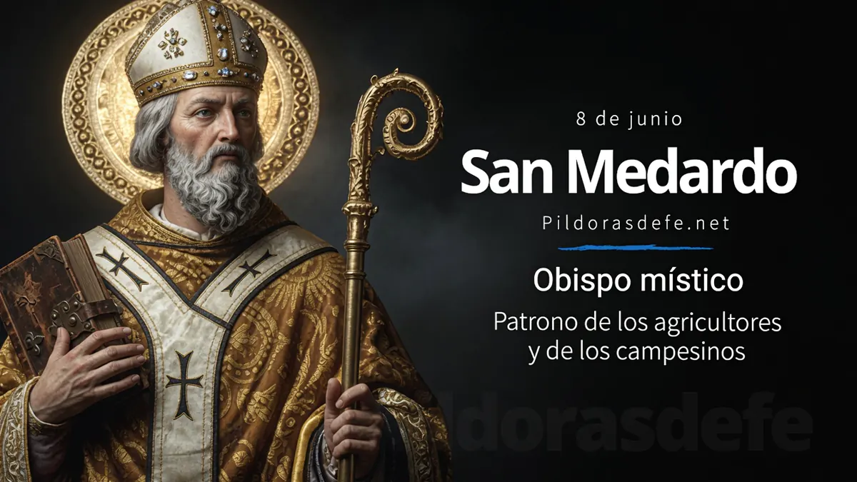 San Medardo obispo mistico santo patrono de agricultores campesinoswebp
