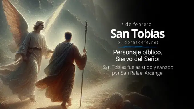 San Tobias personaje biblico asistido por San Rafael Arcangel