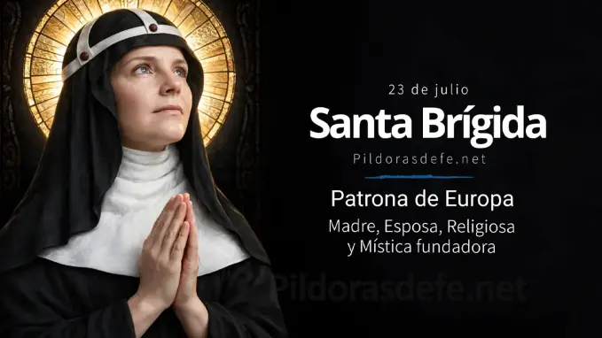 Santa Brigida de Suecia patrona de Europa mistica