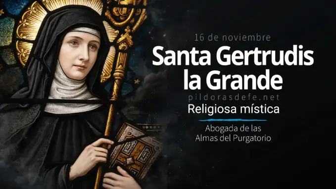 Santa Gertrudis abogada de las almas del Purgatorio