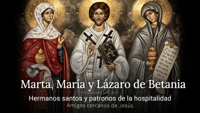 Santa Marta Maria Lazaro de Betania amigos de Jesus patronos hospitalidad