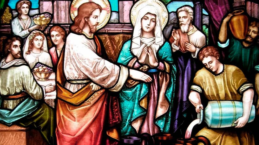 el milagro de las bodas de cana no tiene vino maria hace manifestar gloria de jesus