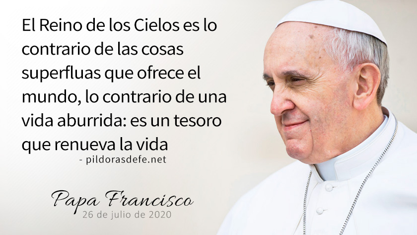 evangelio de hoy domingo  julio  lecturas del dia reflexion del papa francisco