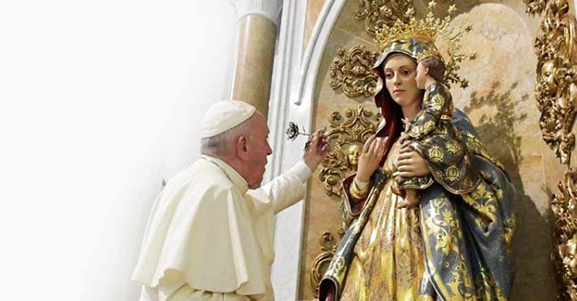 evangelio de hoy lucas    papa francisco virgen de guadalupe maria trae el espirtu santo