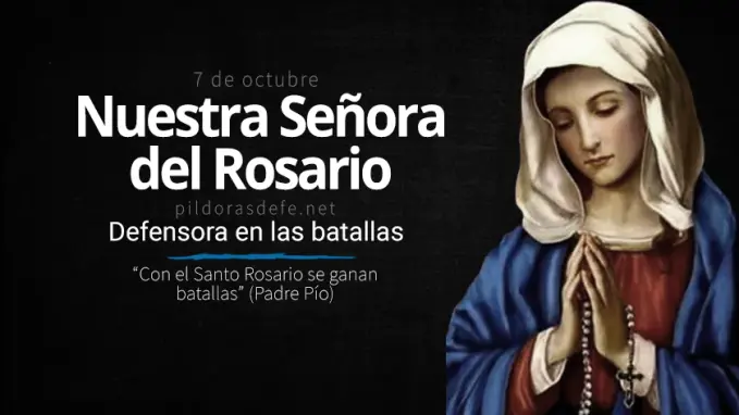nuestra senora del santo rosario virgen del rosario fiesta defensora en las batallas
