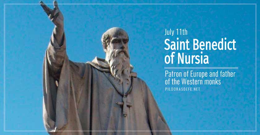 saint benedict abbot patron of europe monk july 