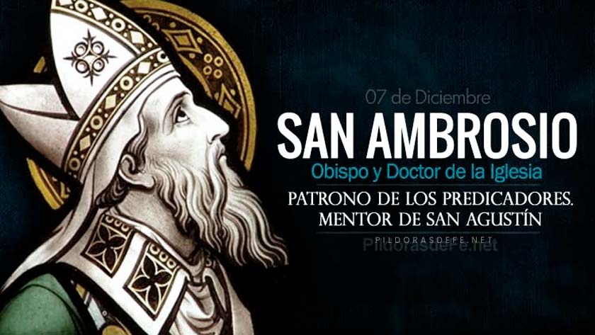 san ambrosio de milan obispo doctor de la iglesia mentor de san agustin biografia