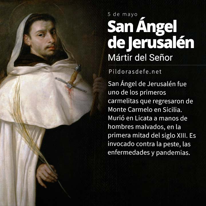San Ángel de Jerusalén, patrono contra enfermedades y pestes