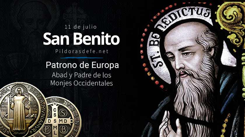 San Benito de Nursia. Monje y Abad. Patrono de Europa