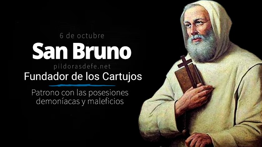 san bruno fundador de los cartujos patrono contra posesiones demoniacas maleficios