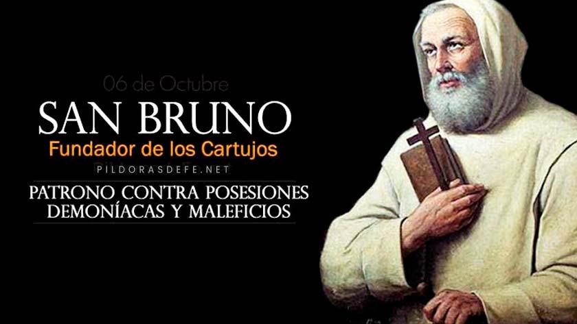 san bruno monje fundador patrono contra maleficios posesiones demoniacas