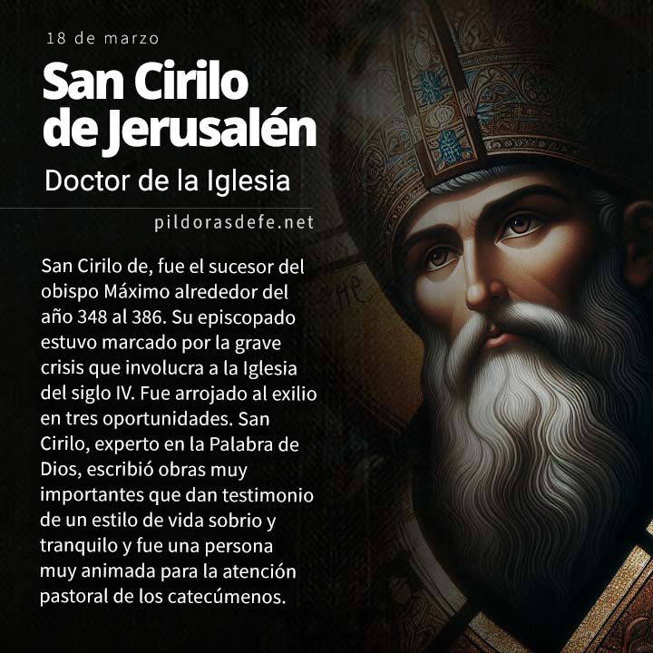 San Cirilo de Jerusalén, Doctor de la Iglesia