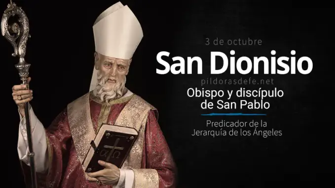 san dionisio areopaguita obispo predicador de la jerarquia de los angeles virgen maria