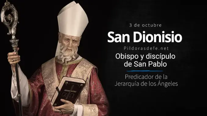 san dionisio areopaguita obispo predicador de la jerarquia de los angeles virgen maria