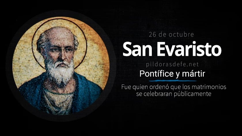 san evaristo el papa que ordeno que los matrimonios se celebraran publicamente