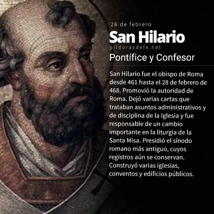 San Hilario, Pontífice y Confesor