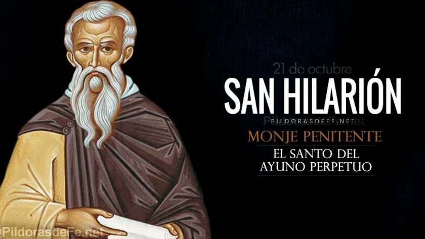 san hilarion el grande monje penitente ayuno perpetuo biografia vida