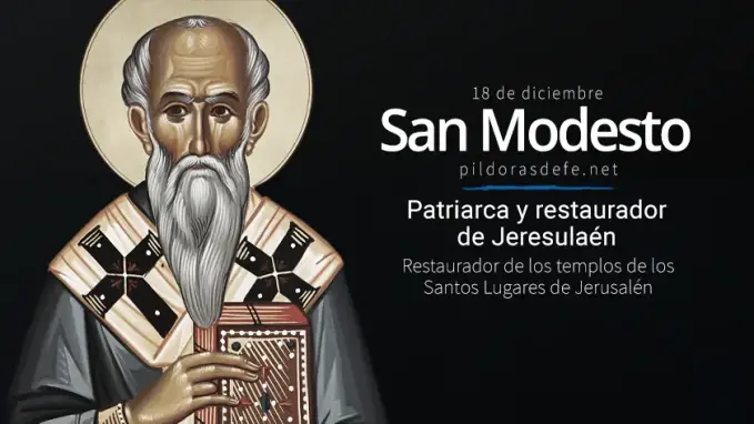 san modesto patriarca y restaurador de jerusalen