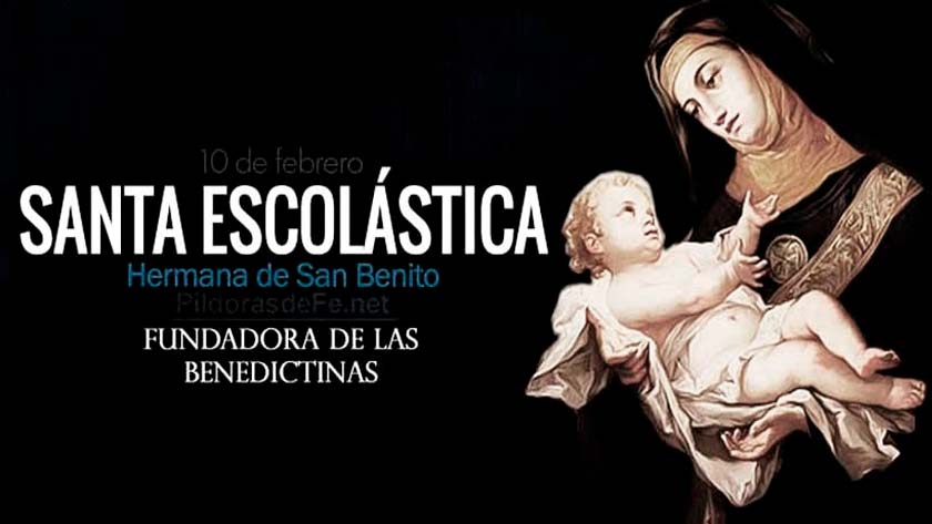 sannta escolastica hermana de san benito fundadora benedictinas historia biografia