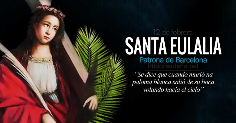 santa eulalia virgen martir patrona de barcelona espana
