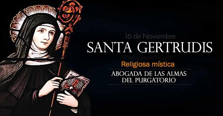santa gertrudis mistica abogada de las almas del purgatorio