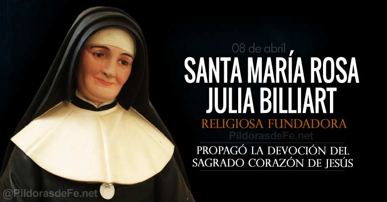 santa julia billiart maria rosa religiosa propago devocion sagrado corazon de jesus
