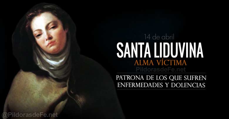 santa liduvina virgen alma victima patrona de los que sufren enfermedades y dolencias