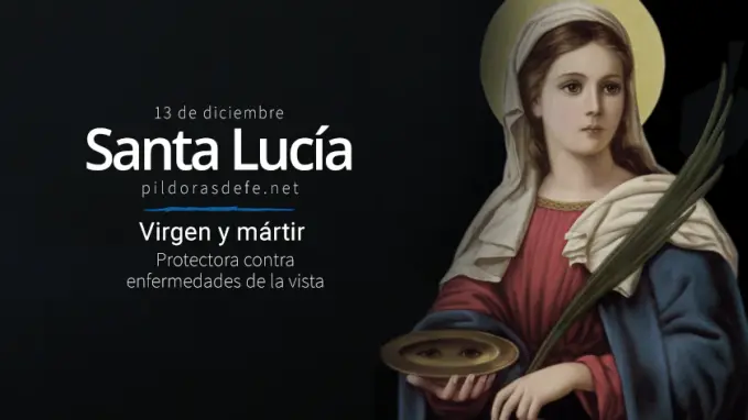 santa lucia virgen martir protectora contra enfermedades de la vista patrona de los ciegos