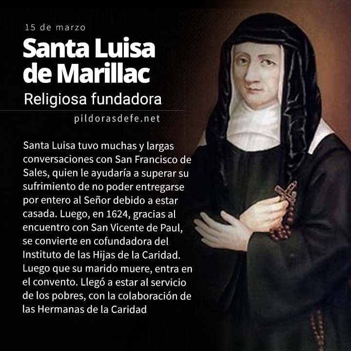 Santa luisa de Marillac, religiosa fundadora