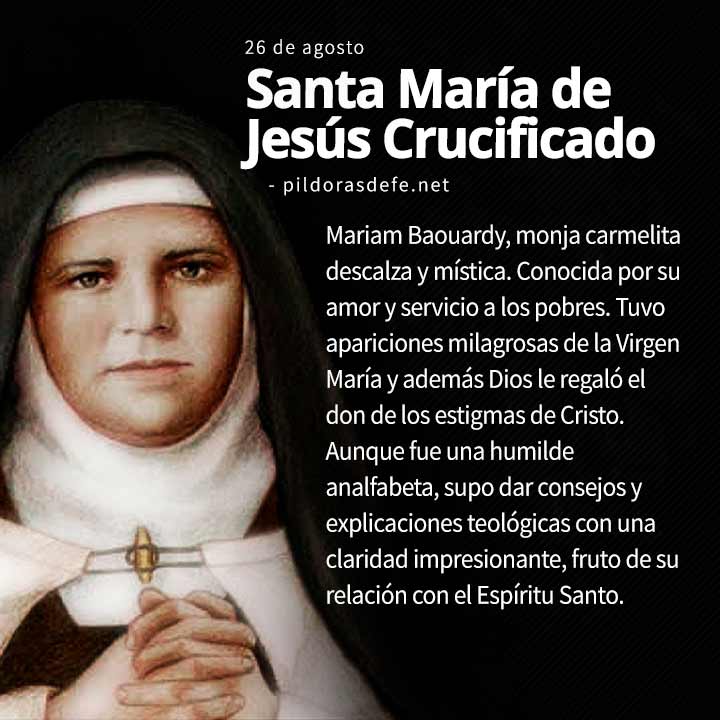 Santa María de Jesús Crucificado, mística