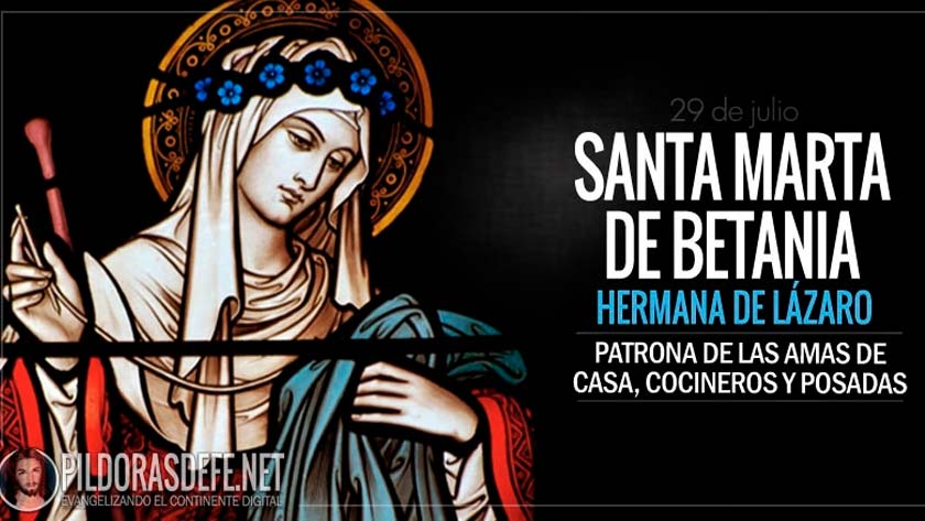 santa marta de betania hermana de lazaro biografia vida