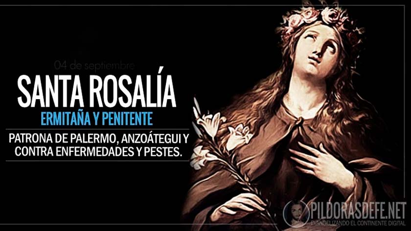 santa rosalia de palermo virgen ermitana penitente patrona contra enfermedades pestes