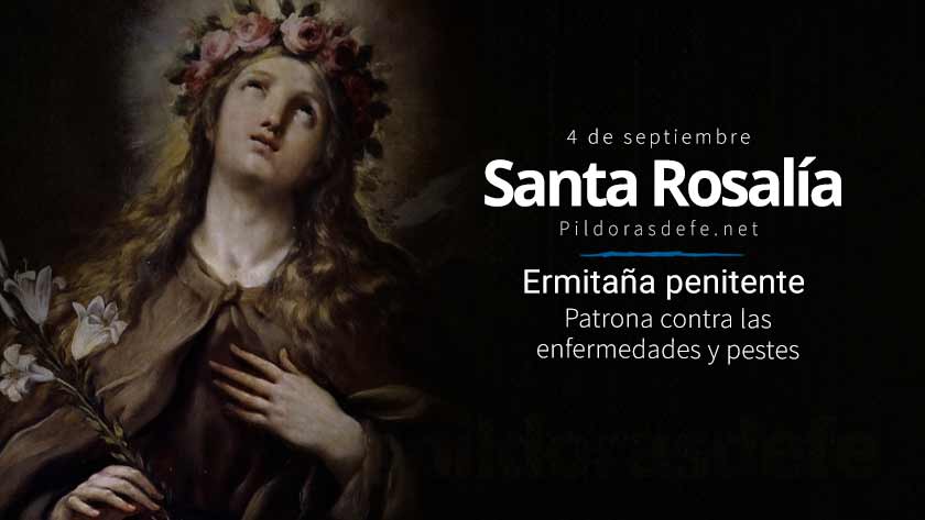 santa rosalia de palermo virgen ermitana penitente patrona contra enfermedades pestes