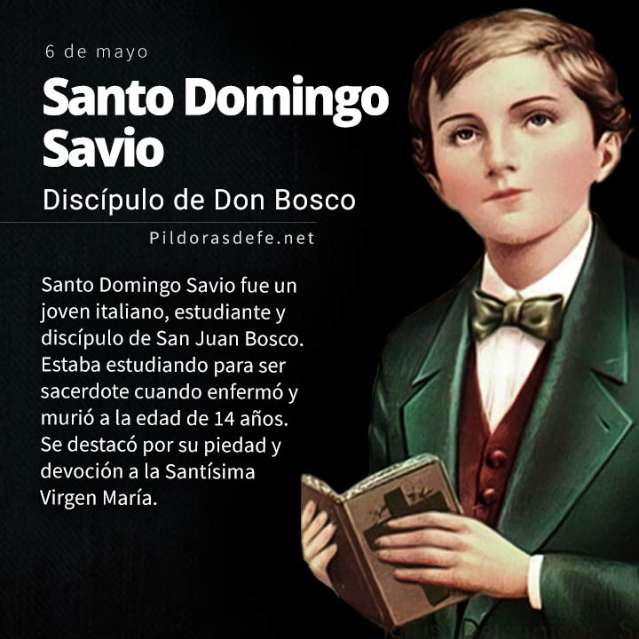 santo domingo savio discipulo san juan bosco biografia vida