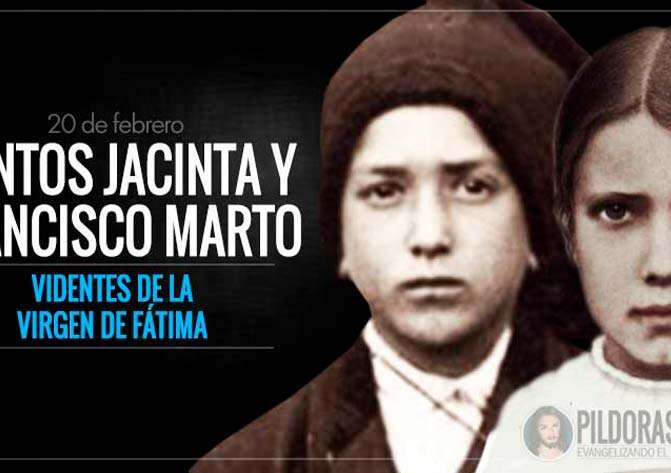 Santos Jacinta y Francisco Marto. Videntes de la Virgen de Fátima