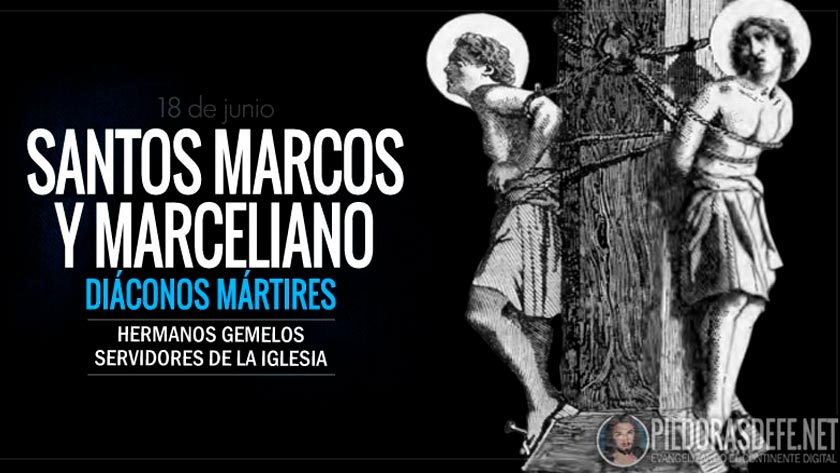 santos marcos marceliano hermanos gemelos martires diaconos biografia