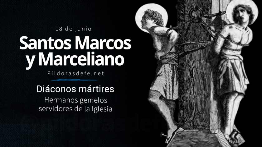 santos marcos marceliano hermanos gemelos martires diaconos biografia