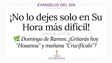 Evangelio del Día Domingo de Ramos 29 Marzo 2026: Mateo 26,14-27,66 🙏