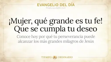 Evangelio de hoy Miércoles 5 de Agosto 2026: Mateo 15,21-28