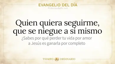 Evangelio de hoy Domingo 30 de Agosto, 2026: Mateo 16,21-27