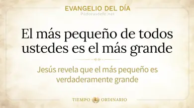 Evangelio de hoy Lunes 28 de Septiembre 2026: Lucas 9,46-50