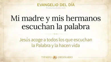 Evangelio de hoy Martes 22 de septiembre de 2026: Lucas 8,19-21